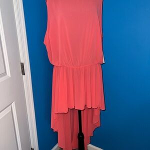Fashion to Figure Pink High Low Sundress Scoop Neck